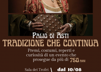 Il Palio di Asti: 750 anni di storia in mostra nella suggestiva Sala dei Trofei.